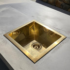 Handmade Solid Brass Kitchen Basin – Undermount Brass Sink for Bar, Prep, Island, Luxury Modern Kitchen