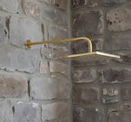 Unlacquered Solid Brass Square Rainfall Shower Head – Handmade Wall Mount Shower Arm
