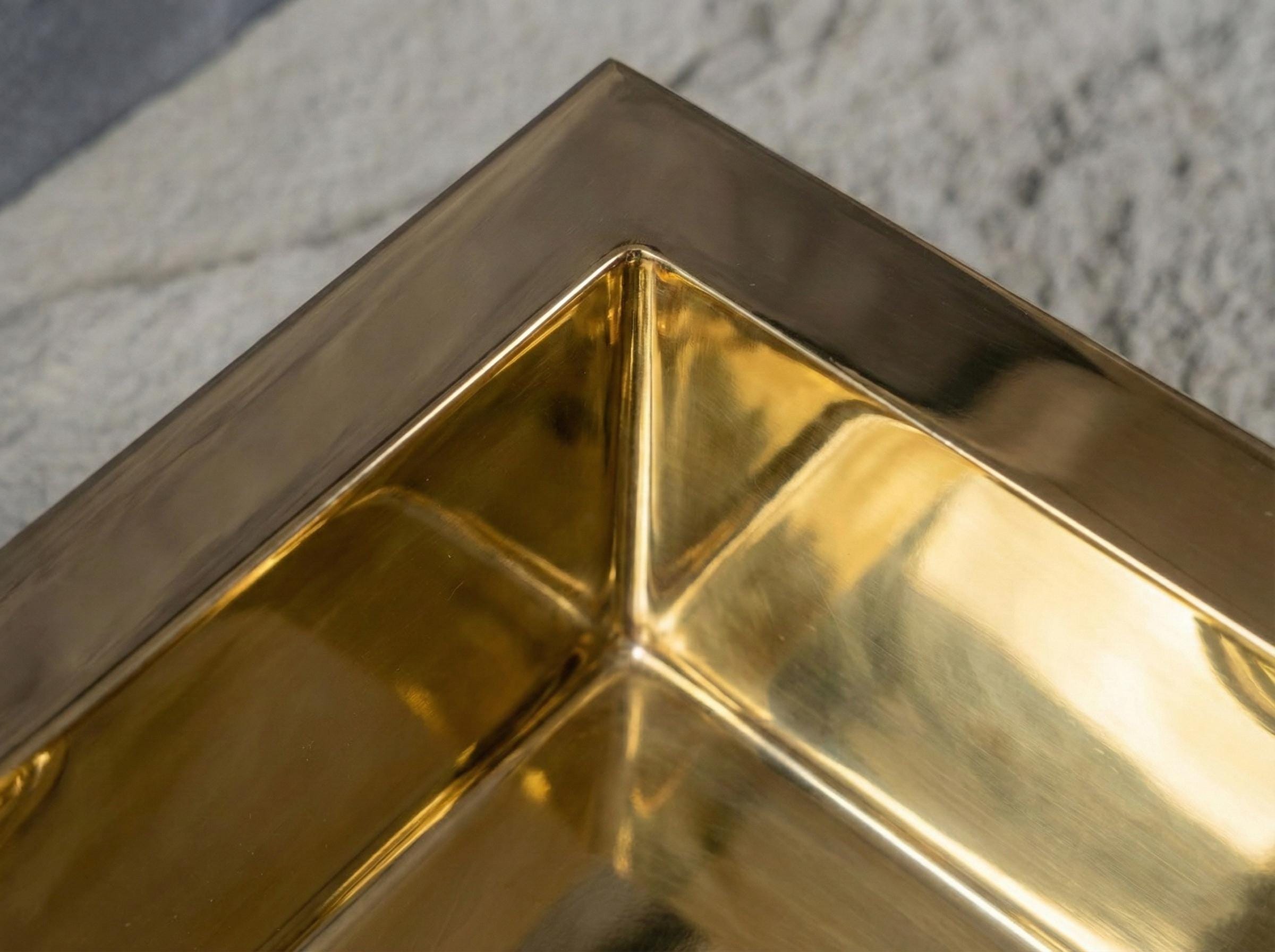 Handmade Solid Brass Kitchen Basin – Undermount Brass Sink for Bar, Prep, Island, Luxury Modern Kitchen