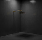 Unlacquered Solid Brass Square Rainfall Shower Head – Handmade Wall Mount Shower Arm