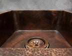 Handmade Hammered Undermount Sink Solid Copper Basin for Rustic Luxury Home Interiors Kitchen Design