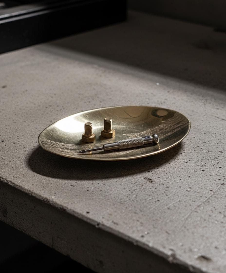Solid Brass Vanity Soap Dish – Minimalist Unlacquered Brass Tray for Bathroom or Jewelry