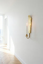 Pair of Brass Wall Candle Holder Handmade Minimalist Sconce Luxury Home Decor
