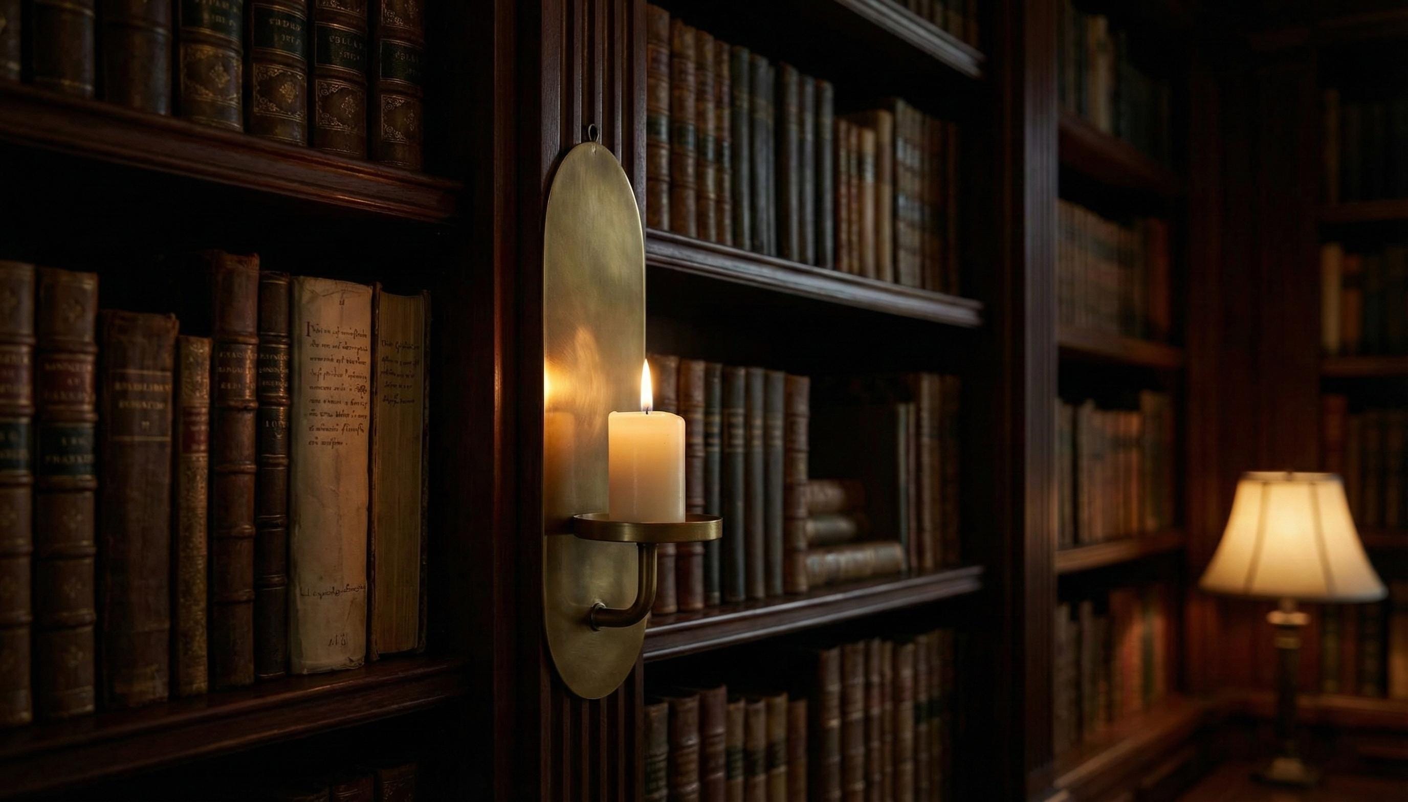 Handmade Solid Brass Wall Candle Holder Minimalist Modern Wall-Mount Sconce Decor