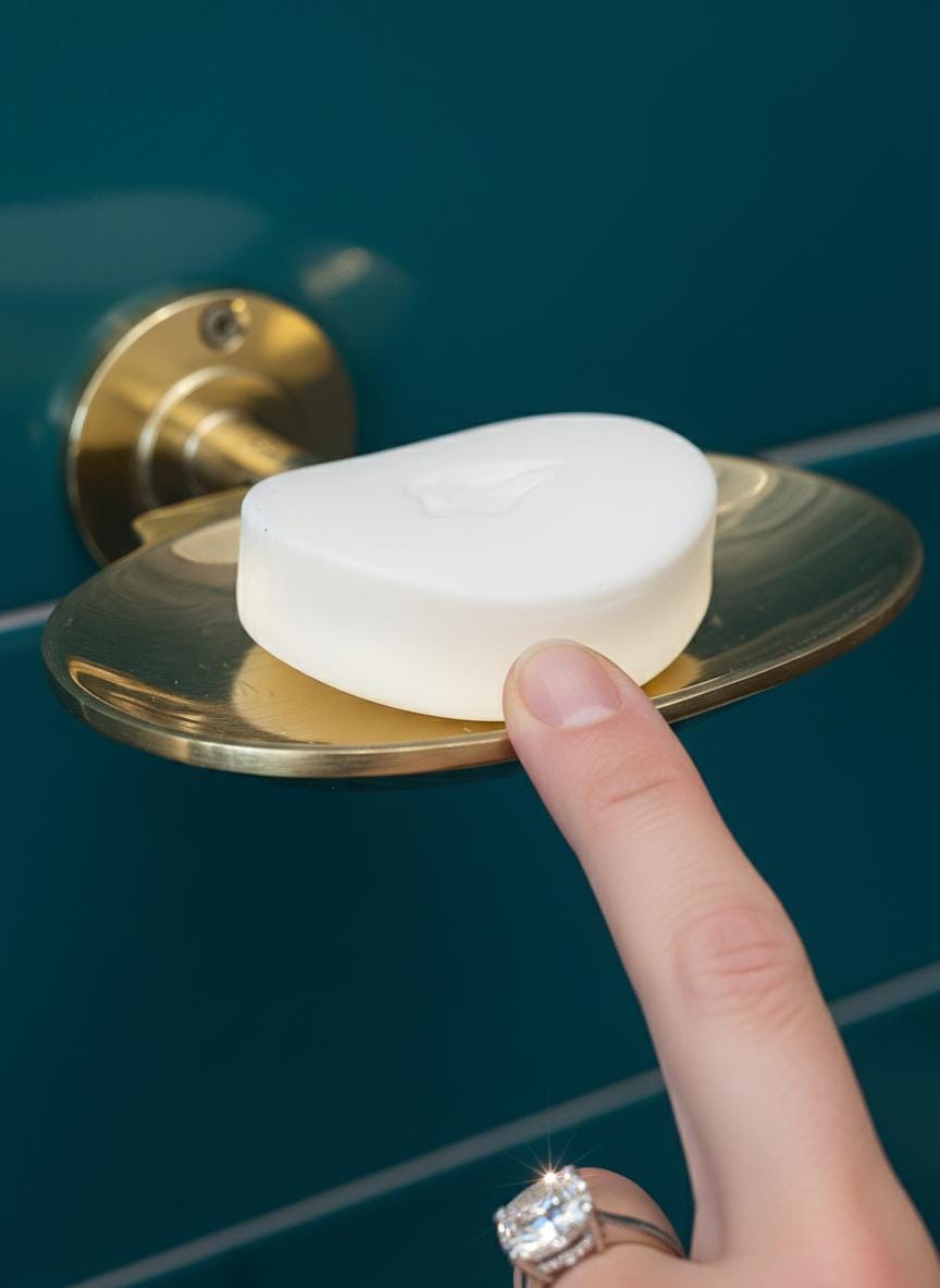 Solid Unlacquered Brass Soap Dish – Wall-Mount Luxury Bathroom Holder