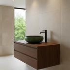 Handcrafted Verdigris Copper Vessel Basin Round Patina Bathroom Washbowl Countertop Mount