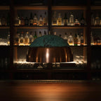 Handmade Copper Dome Pendant Light with Natural Green Patina for Indoor & Outdoor Covered Spaces