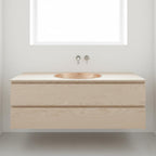 Handmade Oval Undermount Copper Bathroom Sink with Hammered Texture and Free Pop Up Drain