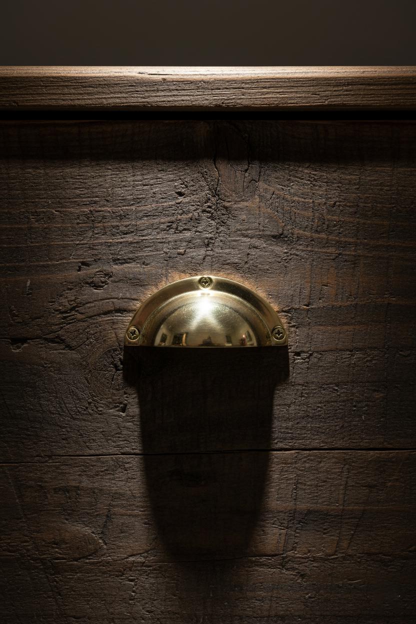 Set of Solid Unlacquered Brass Cabinet Pulls – Minimalist Drawer Handles