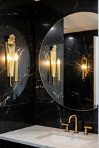 Pair of Brass Wall Candle Holder Handmade Minimalist Sconce Luxury Home Decor