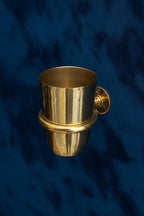 Solid Unlacquered Brass Toothbrush Holder – Wall Mount Bathroom Cup
